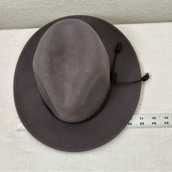 Olive & Pique 100% wool gray felt hat Preppy Western unique - Picture 4 of 5